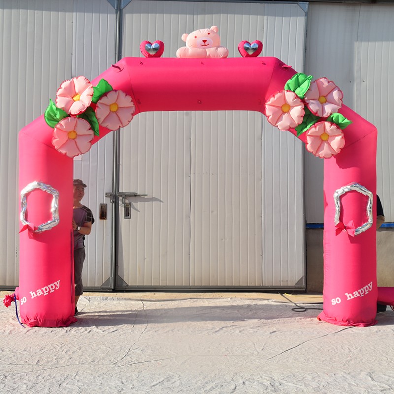 通州粉色婚礼拱门